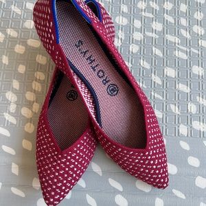 Rothy’s The Point ballet flat, size 8.5, red